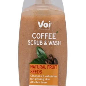Voi Coffee Scrub & Wash 400ml – Gommage & Gel Douche Exfoliant au Cafe – Nettoyage & Peau Douce