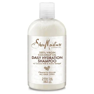 SheaMoisture Shampoing Hydratation Quotidienne à l’Huile de Coco Vierge 100% 384ml – Sans Sulfate – Soin Capillaire Hydratant