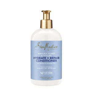 SheaMoisture Apres Shampoing Manuka Honey & Yogurt 369ml – Hydratant & Réparateur pour Cheveux Secs et Abîmés – Soin Capillaire