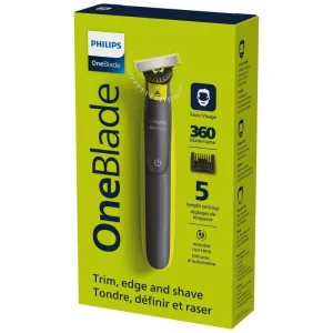 Philips OneBlade 360 Visage – Rasoir Electrique et Tondeuse à Barbe – Tondeuse Hybride