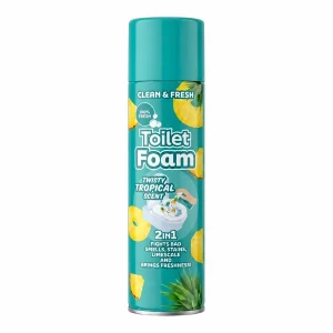 Clean & Fresh Mousse Nettoyante WC Twisty Tropical 750ml – Nettoyant Toilettes 2 en 1 | Anti Odeurs & Calcaire
