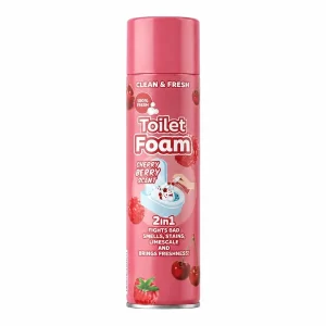 Clean & Fresh Toilet Foam Cherry Berry 750ml – Mousse Nettoyante WC 2 en 1 | Nettoyant Toilettes & Anti Odeurs