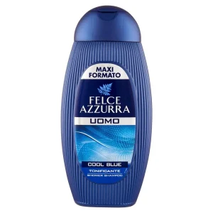 Felce Azzurra Cool Blue Homme Shampooing-Douche 2 en 1 500ml – Gel Douche & Shampoing Homme Tonifiant