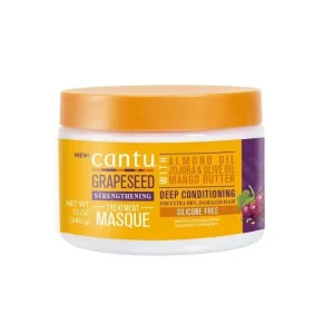 Cantu Grapeseed Strengthening Treatment Masque 340g – Masque Fortifiant Cheveux Fragiles & Secs
