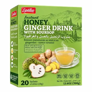 Lipatea Boisson Instantanée Miel Gingembre Corossol 20 Sachets