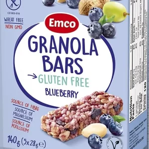Emco Barres de Granola Sans Gluten Myrtille 140g 5x28g