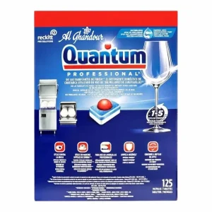 Finish Quantum Professional Pastilles Lave Vaisselle 125 T – Tablettes Lave Vaisselle Professionnelles – Nettoyage Puissant & Brillance