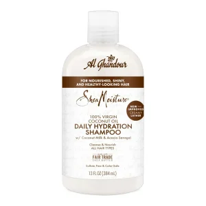 SheaMoisture Shampoing Hydratation Quotidienne à l’Huile de Coco Vierge 100% 384ml – Sans Sulfate – Soin Capillaire Hydratant