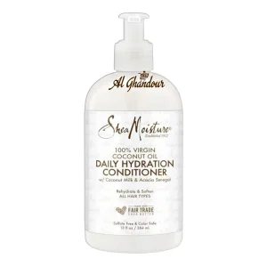 SheaMoisture Apres Shampoing Hydratant Quotidien à l’Huile de Coco 100% Vierge 384ml – Tous Types de Cheveux – Soin Capillaire Hydratant