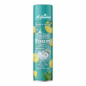 Clean & Fresh Mousse Nettoyante WC Twisty Tropical 750ml – Nettoyant Toilettes 2 en 1 | Anti Odeurs & Calcaire
