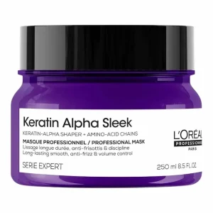 LOreal Professionnel Serie Expert Keratin Alpha Sleek Masque Disciplinant 250ml – Masque Lissant Anti Frisottis