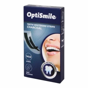 OptiSmile Bandes de Blanchiment Dentaire au Charbon 14×2 – Whitening Strips