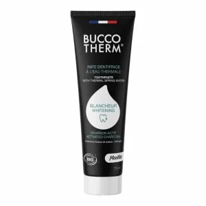 Buccotherm Dentifrice Blancheur Charbon Actif Menthe 75ml – Dentifrice à l’Eau Thermale
