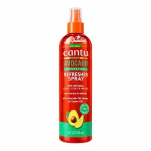 Cantu Spray Rafraichissant Hydratant Avocat Miel & Huile de Ricin 355ml – Cheveux Boucles & Textures