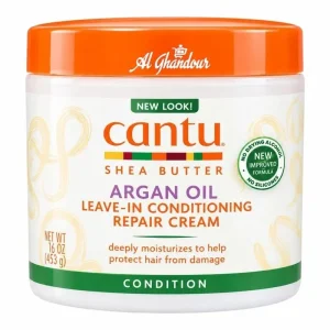 Cantu Shea Butter Argan Oil Leave-In Conditioning Repair Cream 453g – Soin Sans Rincage Reparateur