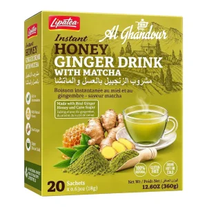 Lipatea Boisson Instantanee Miel Gingembre Matcha 20 Sachets