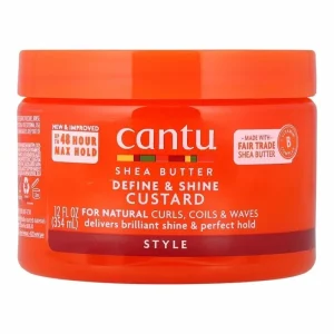 Cantu Shea Butter Define & Shine Custard 354ml – Gel Definition & Brillance